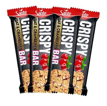 سانتيه - كرسبي بروتين بار بالشوفان - نكهة التوت البري (4 قطع)