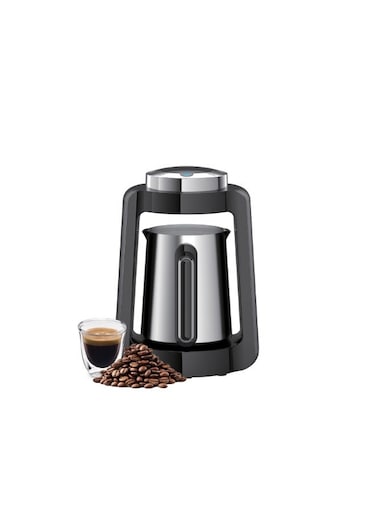 ماكينة صنع القهوة التركية تكنو بيست، وعاء واحد - ستانلس ستيل، 950 مل، 400 واط، Bct-001، فضي