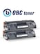 OBC Compatible Laser Toner Cartridge Replacement CE278A / CRG126 / CRG128 Black Prints up to 2,100 Pages Compatible with HP LaserJet Pro and Canon MF Series Printers
.