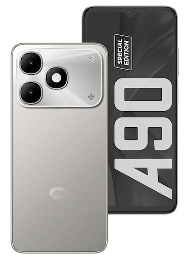 آيتل - A90 A6610L 4G بشريحتين 3+5 جيجابايت رام 64 جيجابايت تيتانيوم فضائي إصدار الشرق الأوسط