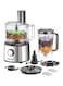 Black+Decker Food Processor, 25 Functions, 2L Processing Bowl, 2.3L Blender Jar, 2-Speed + Pulse For Chopping, Slicing, Kneading, Whisking, 2 L 750 W Fx760Sb-B5 Silver/White
