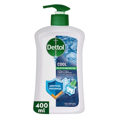Dettol Cool Liquid Handwash Pump, Mint &amp; Bergamot Scent, 400ml