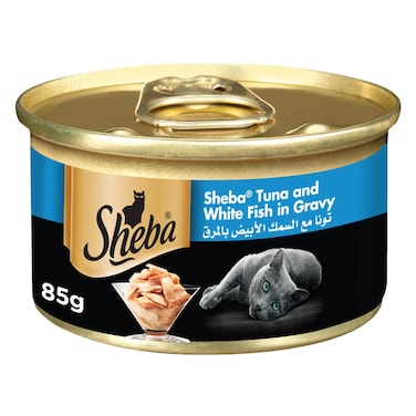 Sheba Cat Food Tuna &amp; White Fish, 85g Can (Pack of 24)