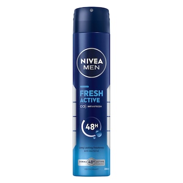 NIVEA MEN Antiperspirant Spray for Men, 48h Protection, Fresh Active Fresh Scent, 200ml