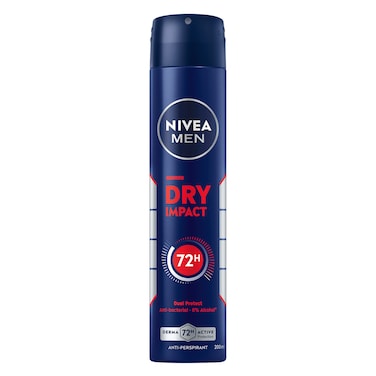 NIVEA MEN Antiperspirant Spray for Men, 48h Protection, Dry Impact, 200ml