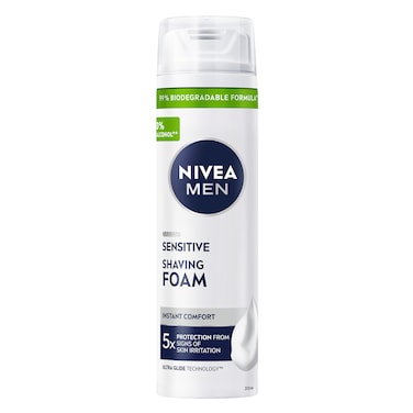 NIVEA MEN Shaving Foam, Sensitive Chamomile &amp; Hamamelis, 200ml