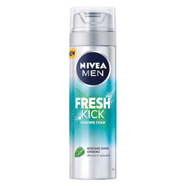 NIVEA MEN Shaving Foam, Fresh &amp; Cool Mint Extracts, 200ml