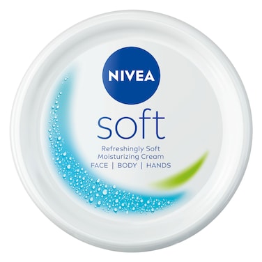 NIVEA Moisturising Cream, Soft Refreshing for Face Body Hands, Fast Absorbing,, Jar 100ml