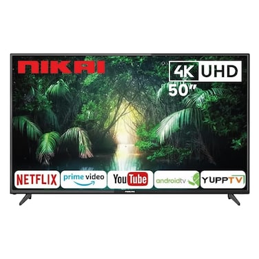 Nikai 50 Inch 4K UHD Smart LED TV, Android OS, Built-In Wi-Fi &amp; DLNA, Smart Apps including X, Facebook, and Skype, 2 HDMI 3 USB, Quad-Core Processor, (UHD50SLED)