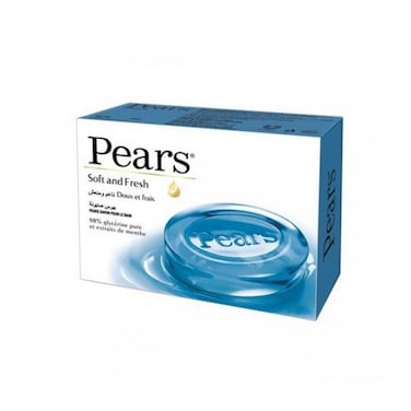 Pears Soft And Fresh Pure Glycerin And Mint Extracts Soap Bar 125g