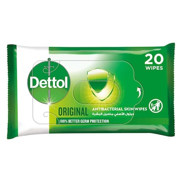 Dettol Original Antibacterial Skin Wipes, 20