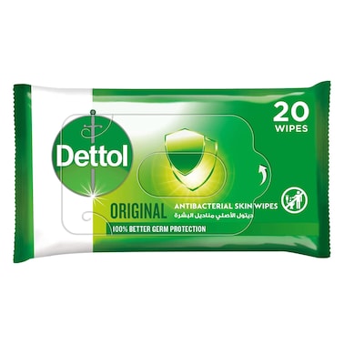 Dettol Original Antibacterial Skin Wipes, 20