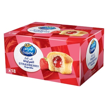 Lusine Cup Cakes With Strawberry Filling 30g &times;18 Pieces