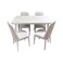 Marble Dining Table 4 Chairs 80X130 cm