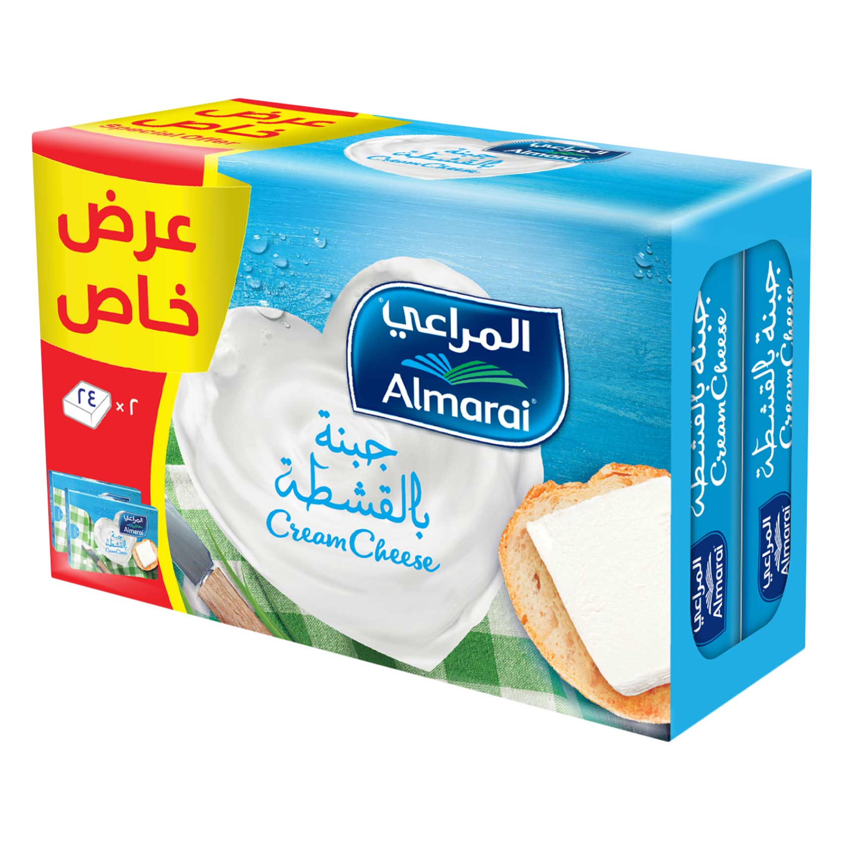المراعي جبنة كريمية 432 غرام حزمة من 2