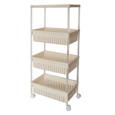 ROYALFORD 4-Layer Kitchen Storage Rack Beige 47x28x95.5centimeter