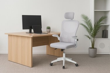 Swivel Office Chair - Light Gray