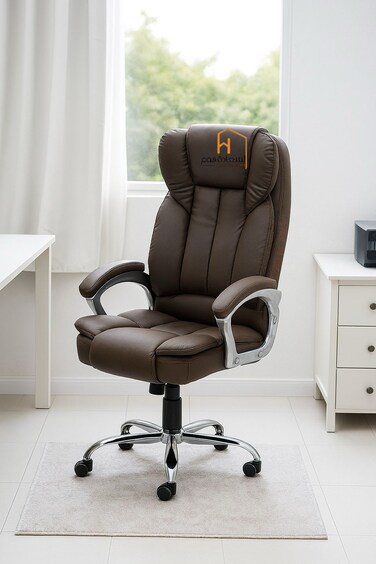 Swivel Office Chair - Brown