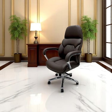 كرسي مكتب دوار متحرك 133×75×75- بني