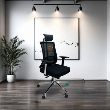 Swivel Office Chair, 126 x 68 x 58 - Black