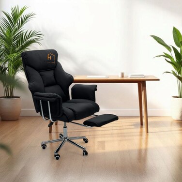 Luxury Leather Office Chair - Black