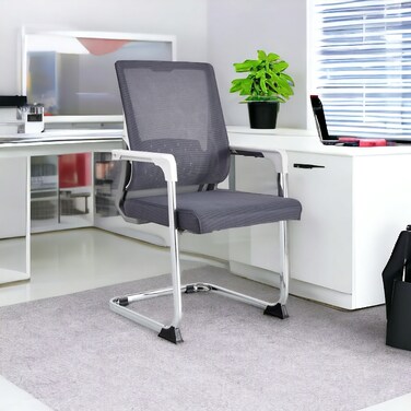 Grey fixed office chair 50x50x100 cm