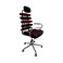 Red + black swivel office chair