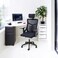 Black fixed office chair