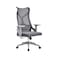 Gray swivel office chair with armrests (50x50x125cm)