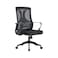 Black swivel office chair with armrests (50x50x100cm)