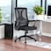 Black swivel office chair with armrests (50x50x100cm)