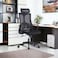 Black swivel office chair with armrests (50x50x125cm)
