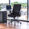 Black swivel office chair with armrests (50x50x105cm)