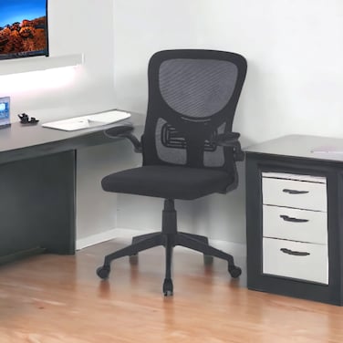 كرسي مكتب دوار أسود متحرك 50×50×100 سم