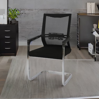 Black fixed office chair (50 x 50 x 100 cm)
