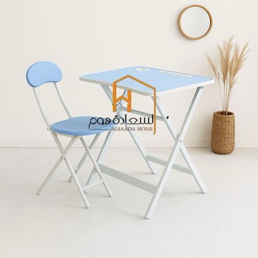 مكتب مدرسي مع كرسي - ازرق