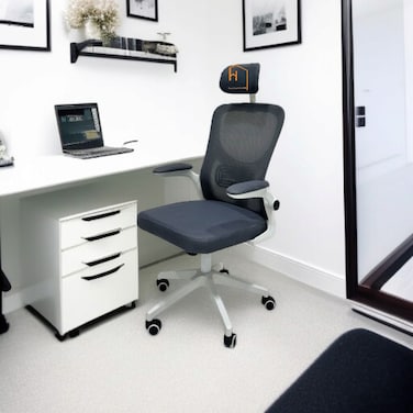 Swivel Office Chair 126x68x58 - Black