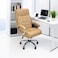 Swivel Leather Office Chair - Beige