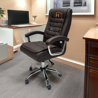 كرسي مكتب دوار - جلد - كوفي