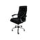 Swivel Office Chair - Leather - Black
