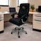Swivel Office Chair - Leather - Black