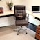 Swivel Office Chair - Leather - Coffee