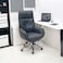 Black leather swivel office chair 85 x 72 x 128 cm