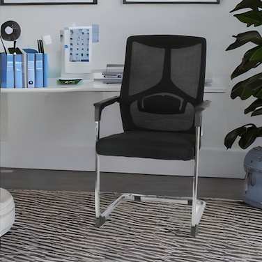 Black fixed office chair (50 x 50 x 100 cm)