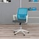 كرسي مكتب دوار ازرق فاتح متحرك  50×50×100 سم