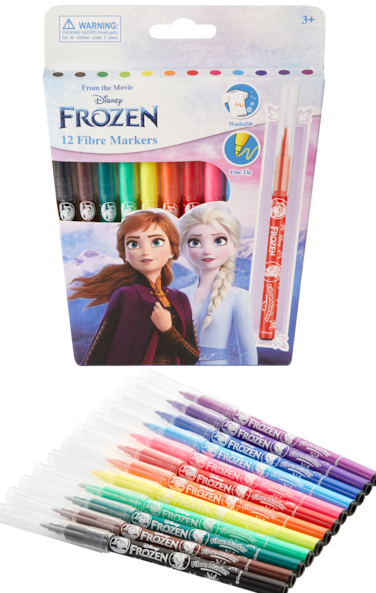 12 قلم  تحديد الألياف فروزن  متعددة الألوان