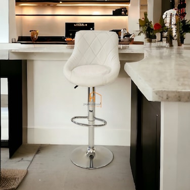 كرسي  بار - 104x50x50 سم - ابيض