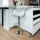 Swivel Leather Bar Stool 114x45x45 cm - White