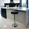 Swivel Leather Bar Stool 114x45x45 cm - Black