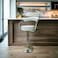 Leather Swivel Bar Stool 114x45x45 cm - White